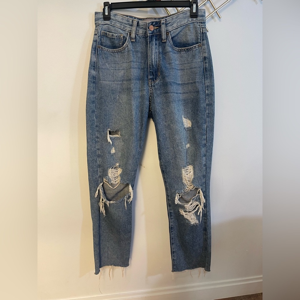 Just USA Ripped Blue Boyfriend Jeans